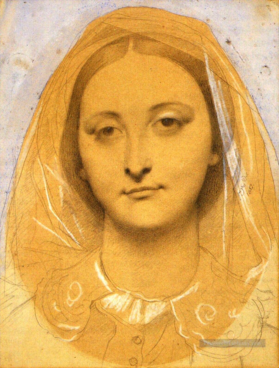 Mademoiselle Mary de Borderieux néoclassique Jean Auguste Dominique Ingres Peintures à l'huile